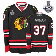 Adam Burish Jersey 37 Authentic Black Man With 2013 Stanley Cup Finals