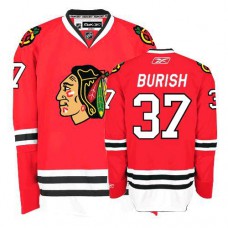 Adam Burish Jersey 37 Authentic Red Home Man