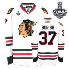 Adam Burish Jersey 37 Premier White Man With 2013 Stanley Cup Finals