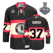 Adam Burish Jersey Youth 37 Authentic Black New Third With 2013 Stanley Cup Finals