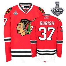Adam Burish Jersey Youth 37 Authentic Red Home With 2013 Stanley Cup Finals