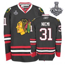 Antti Niemi Jersey 31 Authentic Black Man With 2013 Stanley Cup Finals