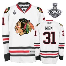 Antti Niemi Jersey Youth 31 Authentic White With 2013 Stanley Cup Finals