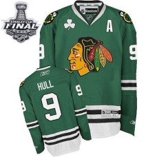Bobby Hull Jersey 9 Authentic Green Man With 2013 Stanley Cup Finals