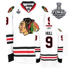 Bobby Hull Jersey 9 Authentic White Man With 2013 Stanley Cup Finals