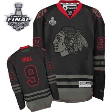 Bobby Hull Jersey 9 Black Ice Authentic With 2013 Stanley Cup Finals