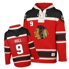 Bobby Hull Jersey 9 Red Sawyer Hooded Sweatshirt Authentic
