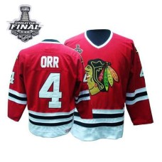 Bobby Orr Jersey CCM 4 Authentic Red Throwback Man With 2013 Stanley Cup Finals
