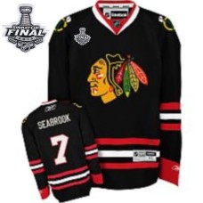 Brent Seabrook Jersey 7 Premier Black Man With 2013 Stanley Cup Finals