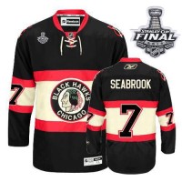 Brent Seabrook Jersey 7 Premier Black New Third Man With 2013 Stanley Cup Finals
