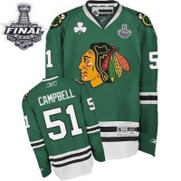 Brian Campbell Jersey 51 Authentic Green Man With 2013 Stanley Cup Finals
