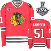 Brian Campbell Jersey 51 Authentic Red Home Man With 2013 Stanley Cup Finals