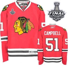 Brian Campbell Jersey 51 Authentic Red Home Man With 2013 Stanley Cup Finals