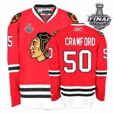 Corey Crawford Jersey 50 Red Authentic With 2013 Stanley Cup Finals