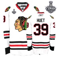 Cristobal Huet Jersey 39 Premier White Man With 2013 Stanley Cup Finals