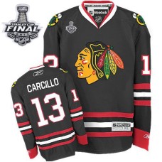Dan Carcillo Jersey 13 Black Authentic With 2013 Stanley Cup Finals