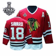 Denis Savard Jersey CCM 18 Authentic Red Throwback Man With 2013 Stanley Cup Finals