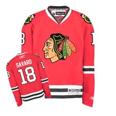 Denis Savard Jersey 18 Red Home Authentic