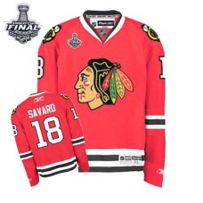 Denis Savard Jersey 18 Red Home Premier With 2013 Stanley Cup Finals