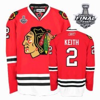 Duncan Keith Jersey Youth 2 Authentic Red Home With 2013 Stanley Cup Finals