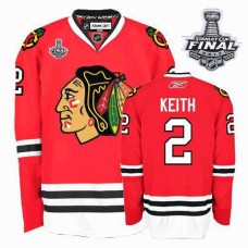 Duncan Keith Jersey Youth 2 Premier Red Home With 2013 Stanley Cup Finals