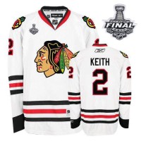 Duncan Keith Jersey Youth 2 Premier White With 2013 Stanley Cup Finals