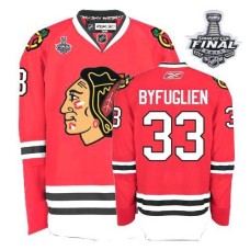 Dustin Byfuglien Jersey Youth 33 Authentic Red Home With 2013 Stanley Cup Finals