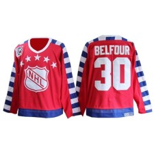ED Belfour Jersey CCM 30 Red Throwback With 75TH Patch Authentic