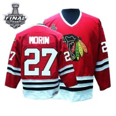 Jeremy Morin Jersey CCM 27 Red Throwback Authentic With 2013 Stanley Cup Finals