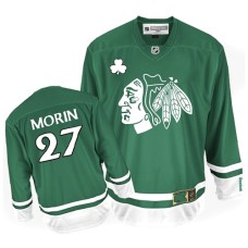 Jeremy Morin Jersey 27 Authentic Green St Pattys Day Man