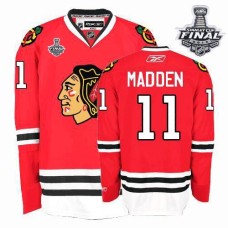 John Madden Jersey 11 Authentic Red Home Man With 2013 Stanley Cup Finals