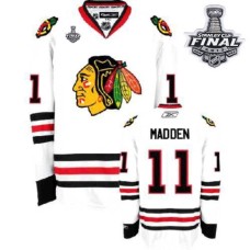 John Madden Jersey 11 Authentic White Man With 2013 Stanley Cup Finals