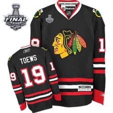 Jonathan Toews Jersey 19 Authentic Black Man With 2013 Stanley Cup Finals