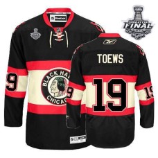 Jonathan Toews Jersey 19 Authentic Black New Third Man With 2013 Stanley Cup Finals