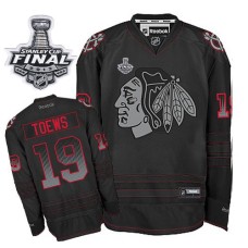 Jonathan Toews Jersey 19 Black Accelerator Authentic With 2013 Stanley Cup Finals