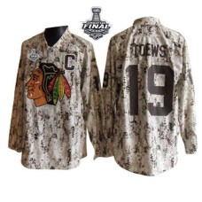 Jonathan Toews Jersey 19 Camouflage Premier With 2013 Stanley Cup Finals