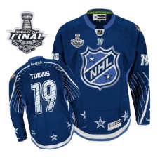 Jonathan Toews Jersey 19 Navy Blue 2012 Authentic With 2013 Stanley Cup Finals