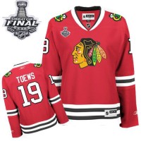 Jonathan Toews Jersey 19 Red Women Home Authentic With 2013 Stanley Cup Finals