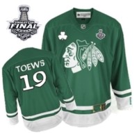 Jonathan Toews Jersey Youth 19 Authentic Green St Pattys Day With 2013 Stanley Cup Finals