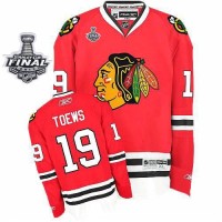 Jonathan Toews Jersey Youth 19 Authentic Red Home With 2013 Stanley Cup Finals