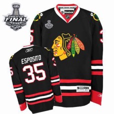 Tony Esposito Jersey 35 Authentic Black Man With 2013 Stanley Cup Finals Tony Esposito Jersey 35 Authentic Black Man With 2013 Stanley Cup Finals