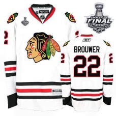Troy Brouwer Jersey 22 Authentic White Man With 2013 Stanley Cup Finals